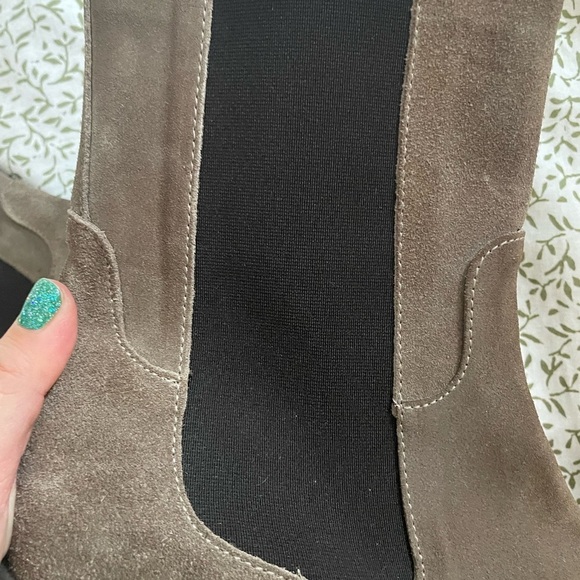 EMANUELE CRASTO Taupe Brown Beige Leather Chelsea Boots EUR 41/ US 10.5 - Picture 8 of 9